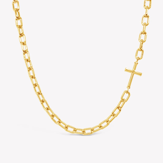Mini Chain Breaker Cross Necklace