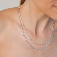 Mini Chain Breaker Cross Necklace