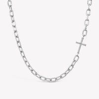 Mini Chain Breaker Cross Necklace