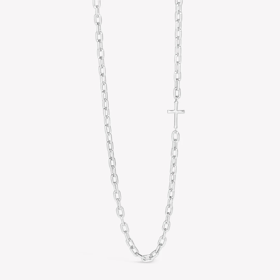 Mini Chain Breaker Cross Necklace