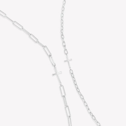 Mini Chain Breaker Cross Necklace