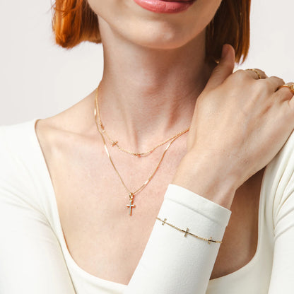 Small Cross Pendant Necklace