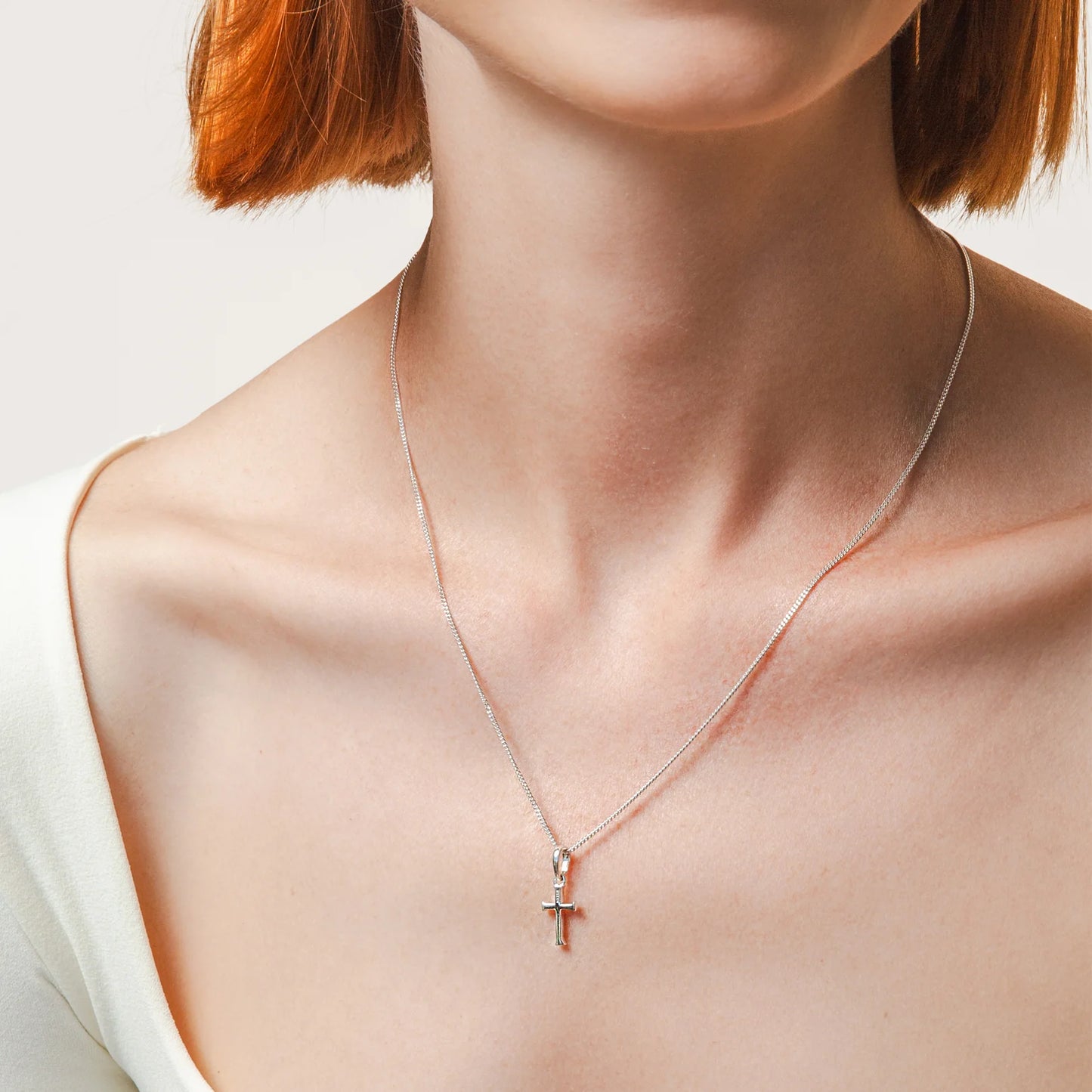 Small Cross Pendant Necklace