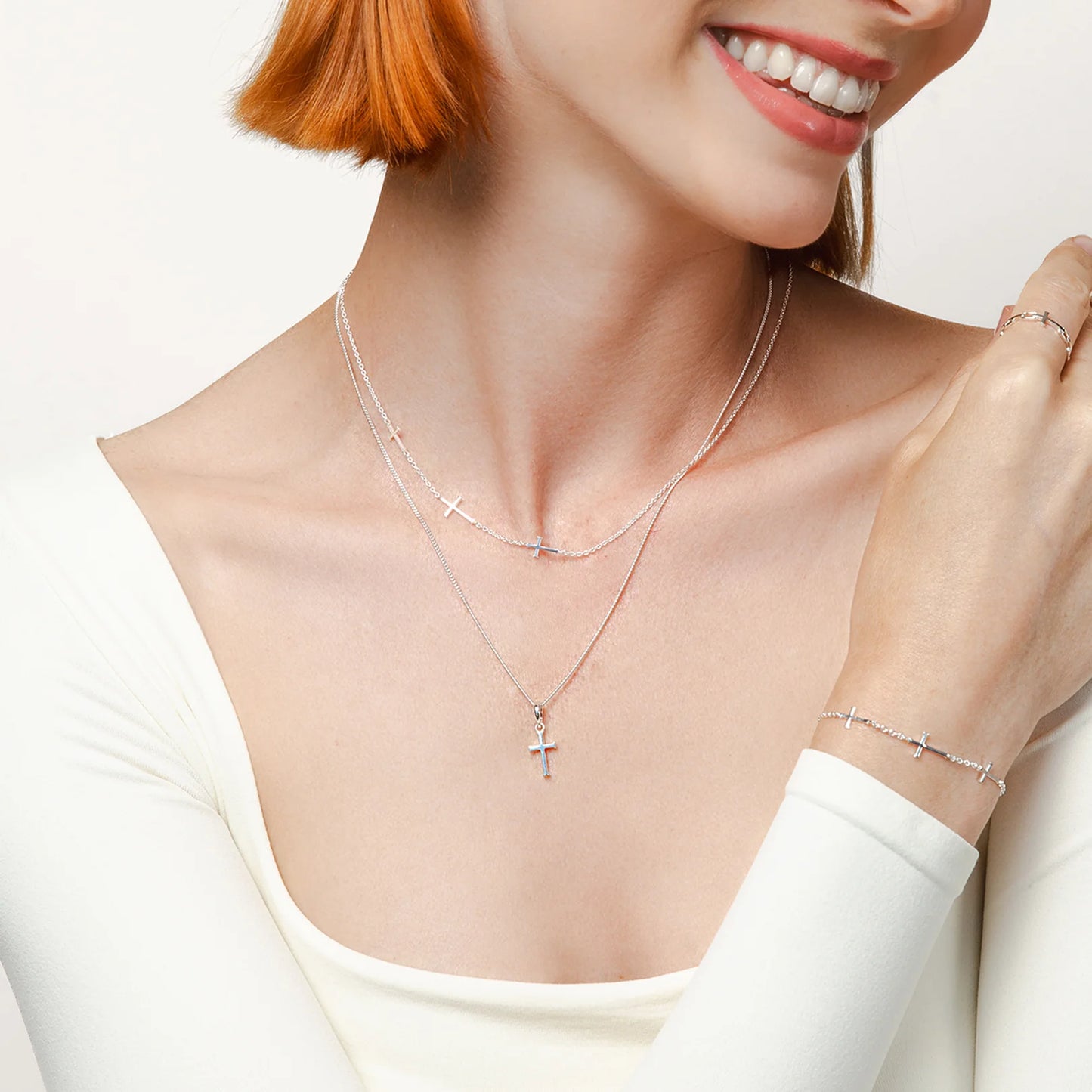 Small Cross Pendant Necklace