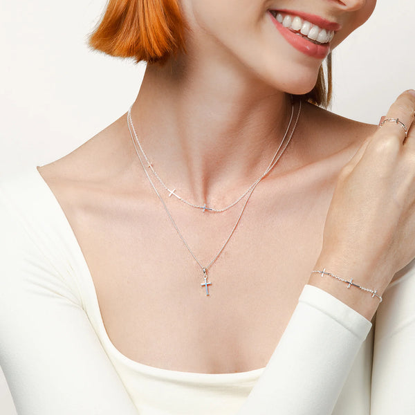 Small Cross Pendant Necklace