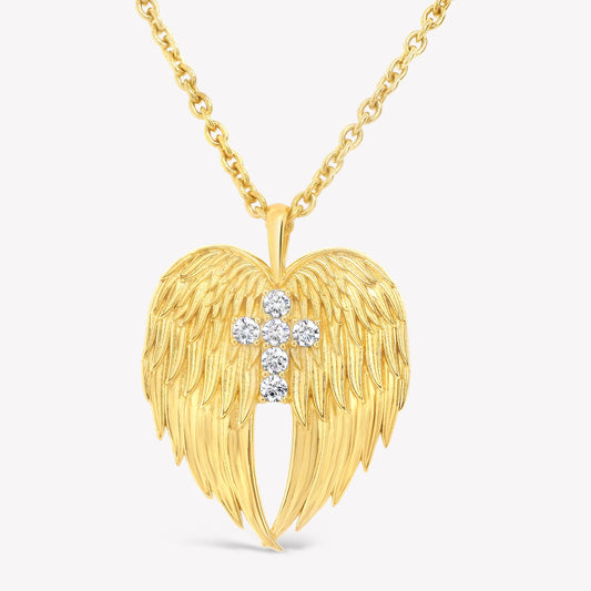 Divine Wings Cross Necklace
