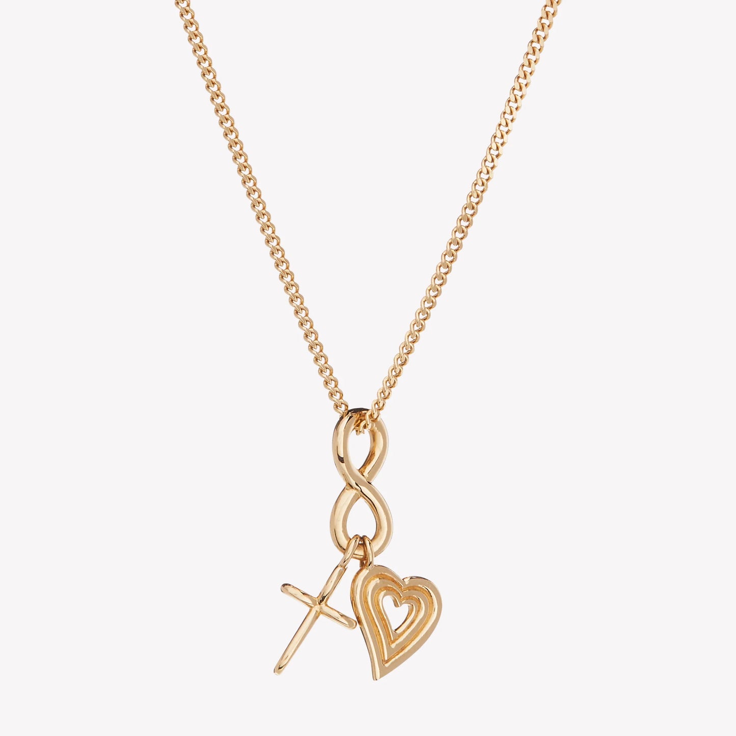 Faith, Hope, & Love Charm Pendant Necklace