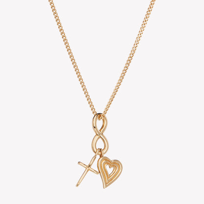 Faith, Hope, & Love Charm Pendant Necklace
