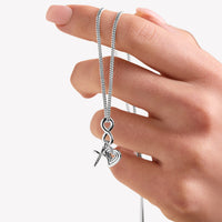 Faith, Hope, & Love Charm Pendant Necklace