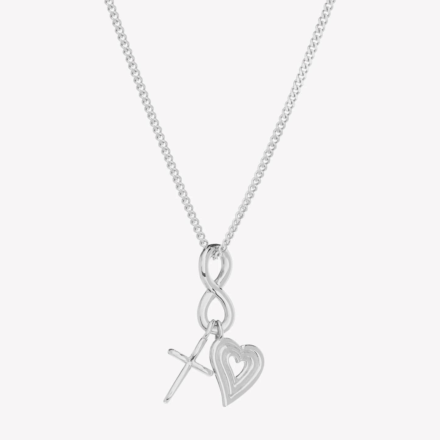 Faith, Hope, & Love Charm Pendant Necklace
