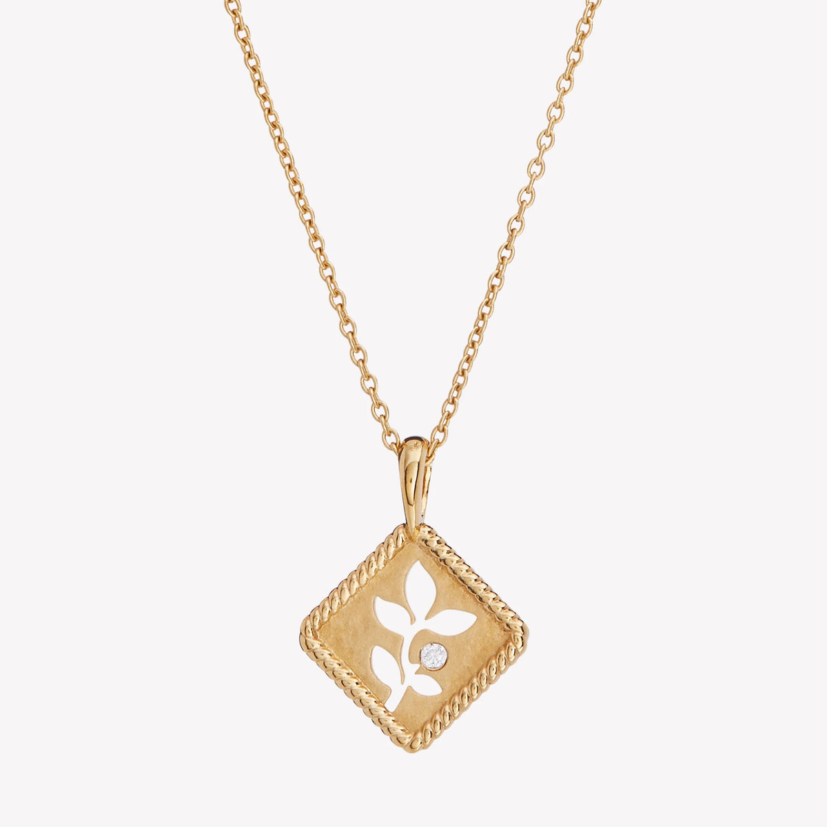Olive Leaf Pendant Necklace