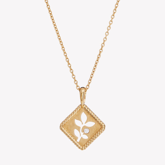 Olive Leaf Pendant Necklace