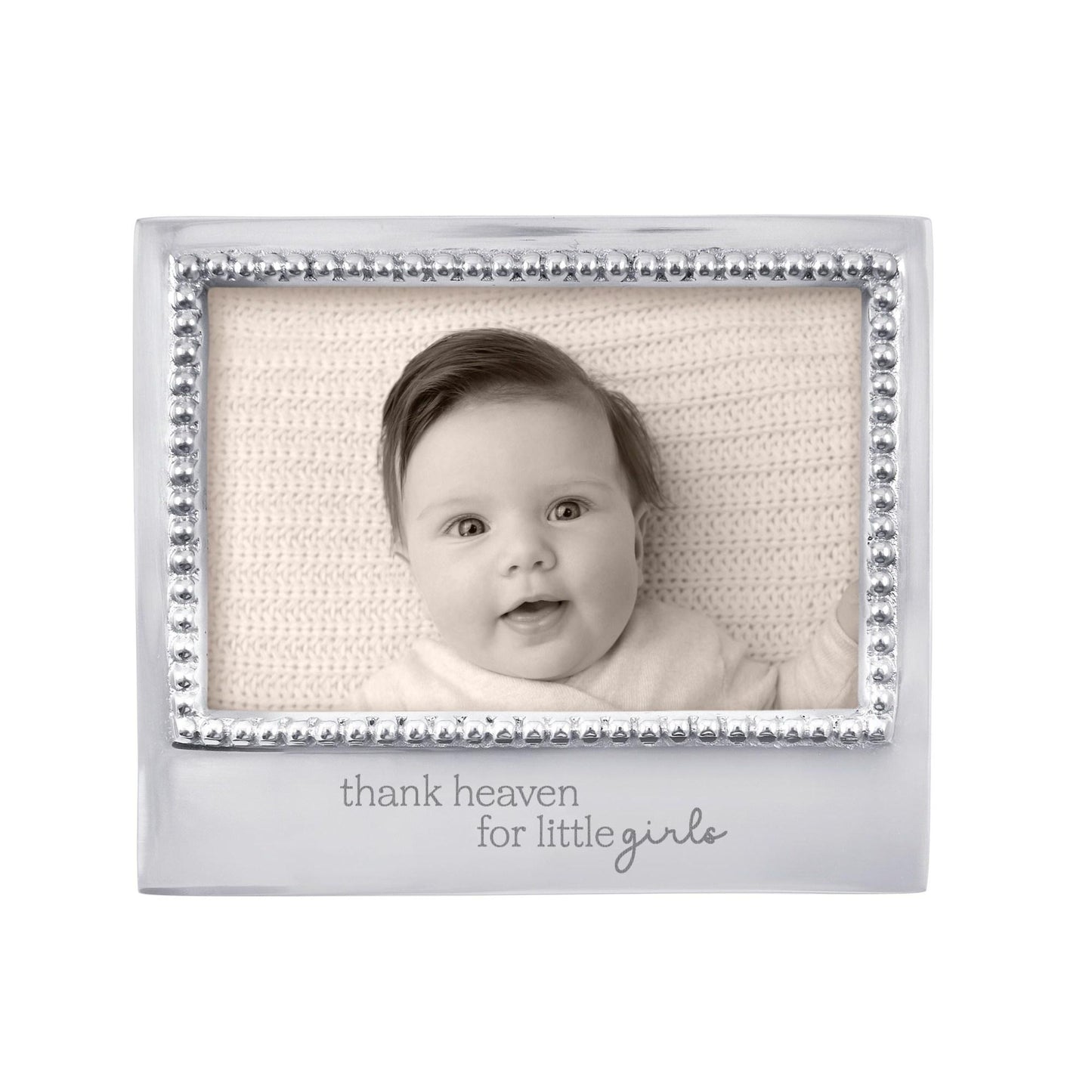THANK HEAVEN FOR LITTLE GIRLS Beaded 4x6 Frame