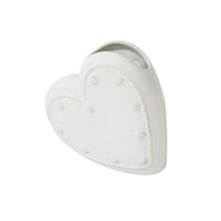 Berry & Thread 6" Heart Vase - Whitewash