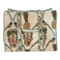 Zip Top Quilted Tote