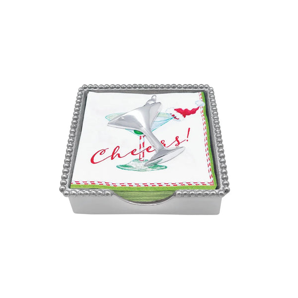 Holiday Cocktail Beaded Napkin Box Set