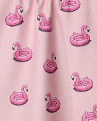 Flamingo Floatie Tea Towel