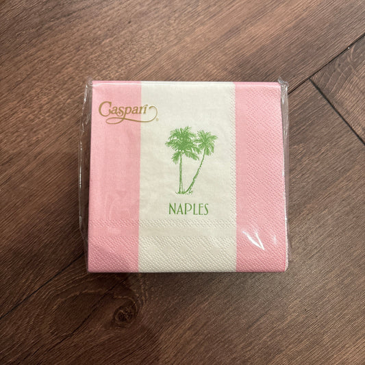 Naples Palm Light Pink Cocktail Napkins