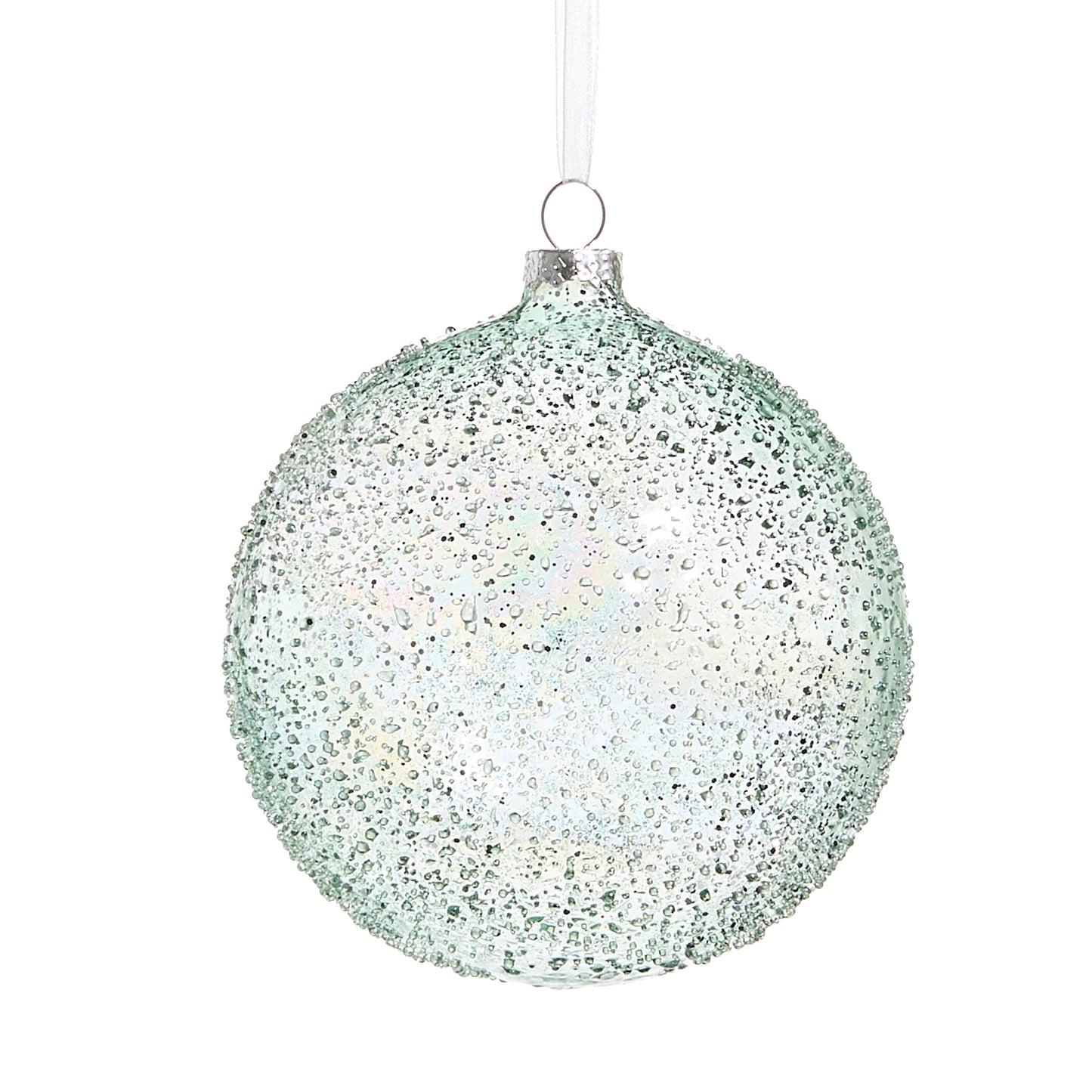 5" Blue Textured Ball Ornament