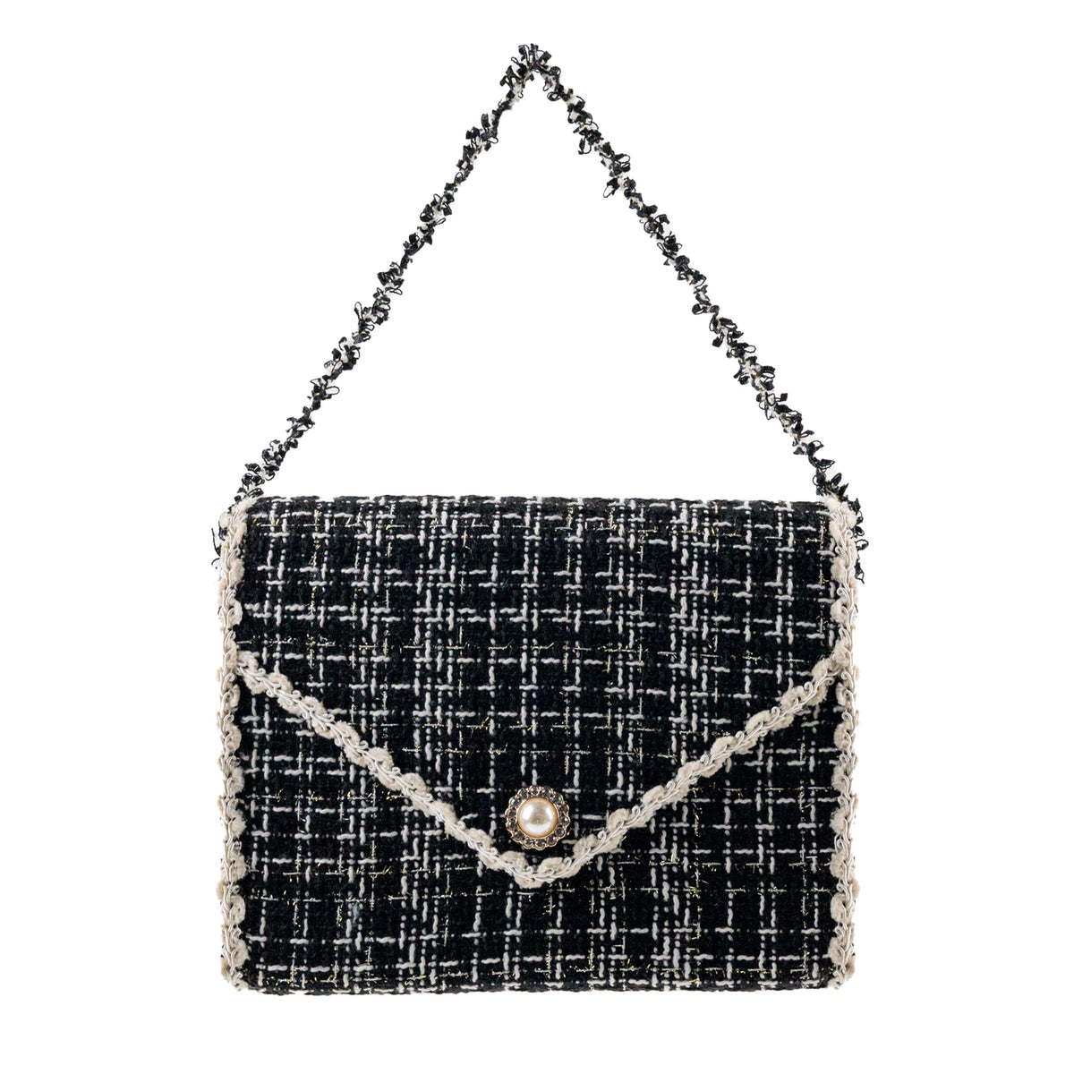 6.5" Black Tweed Purse Ornament