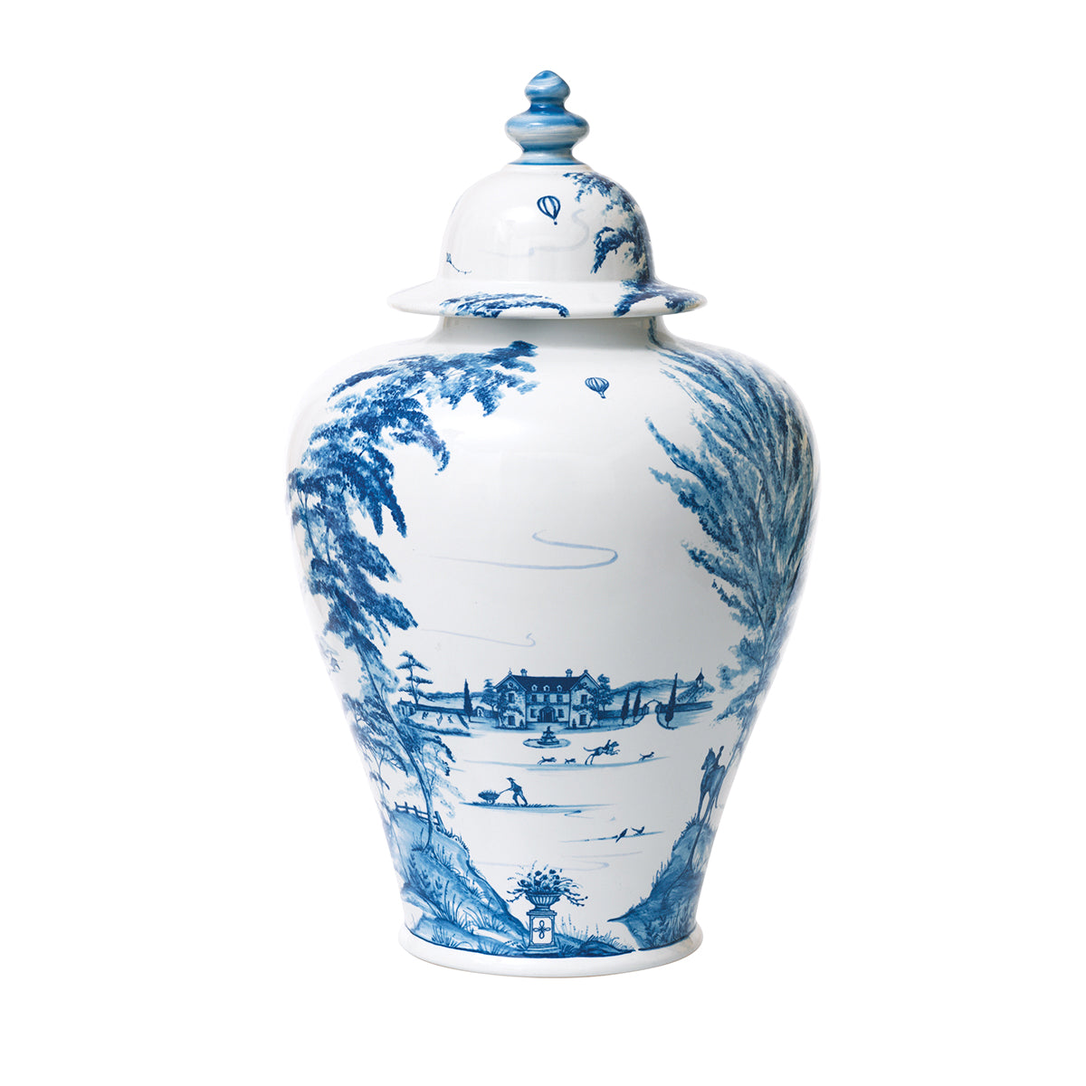 Country Estate 17" Ginger Jar - Delft Blue