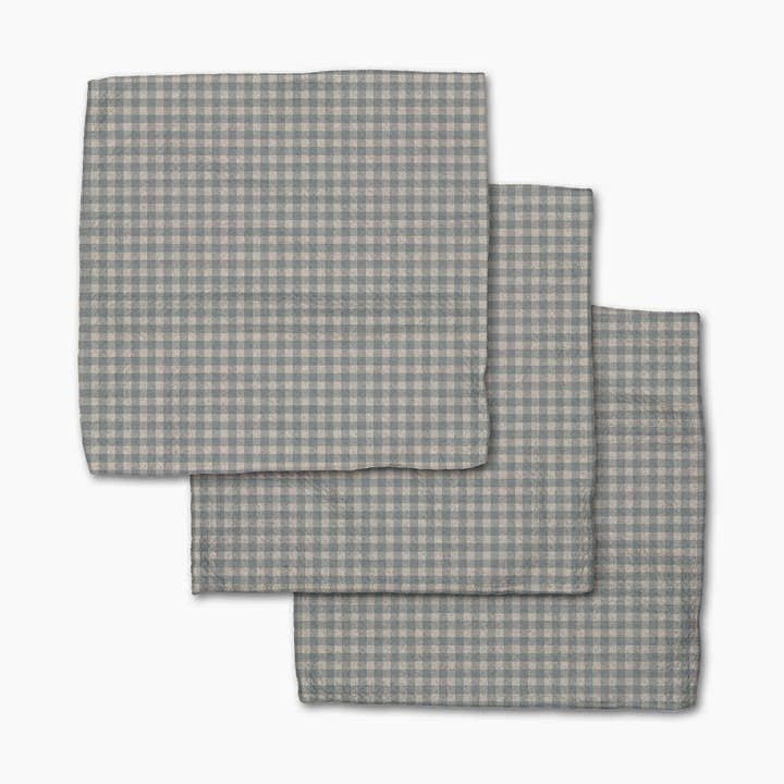 Tidepool Check Dishcloth Set Dishcloth Set of 3