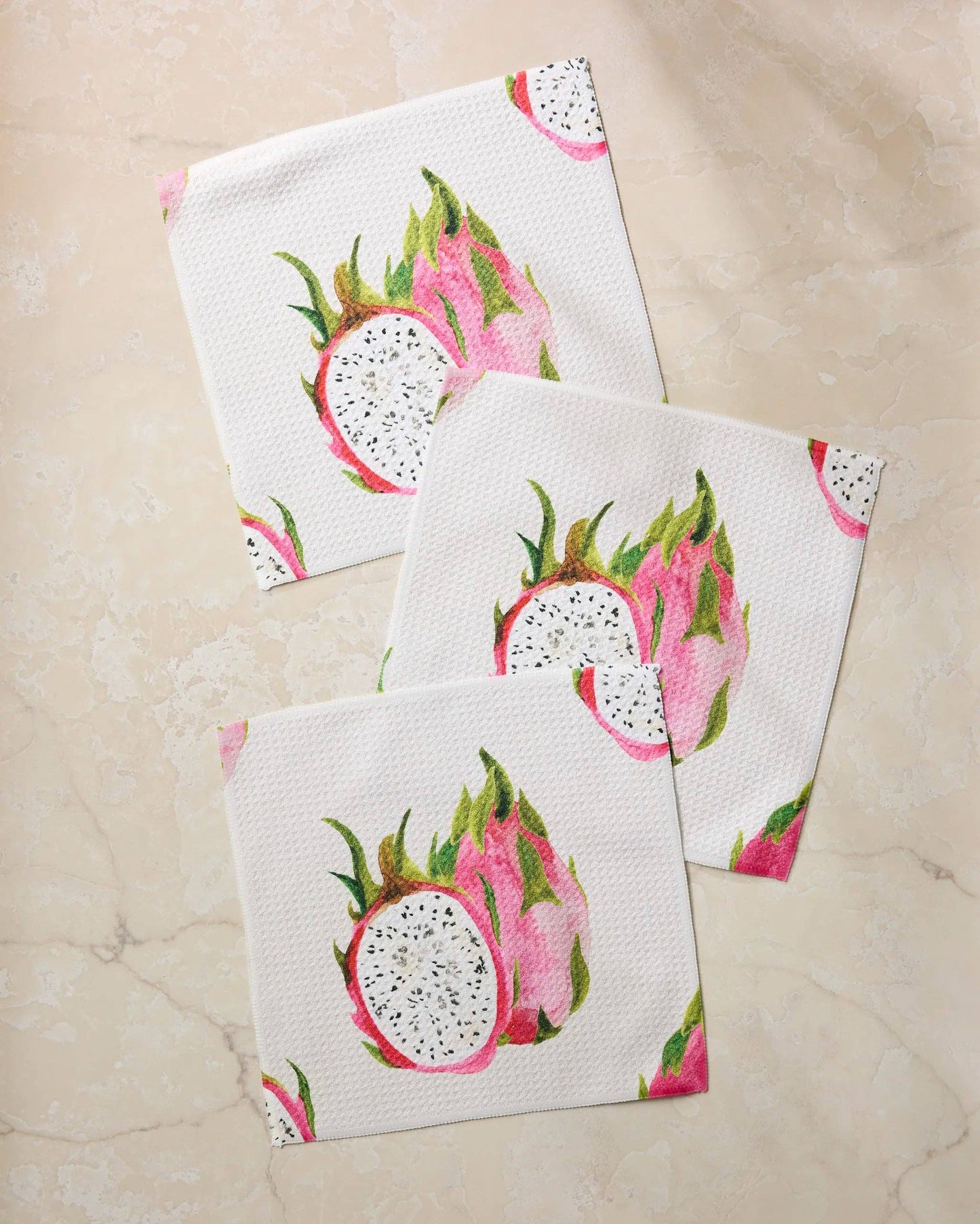 Pink Dragon Dishcloth Set