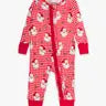 Dear Santa Convertible Ruffle One Piece Footie Pajama