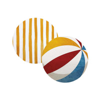 Beach Ball and Stripes Beaded Coaster Set