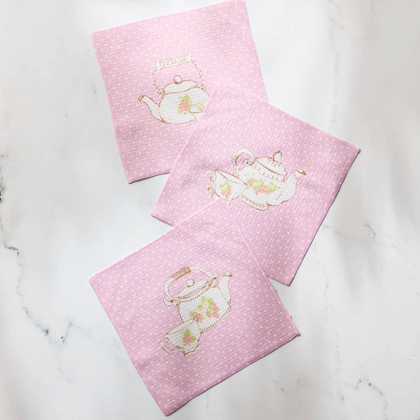 Tea Time Dishcloth Set of 3