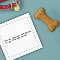 Dog Quotes - White Cotton Cocktail Napkins
