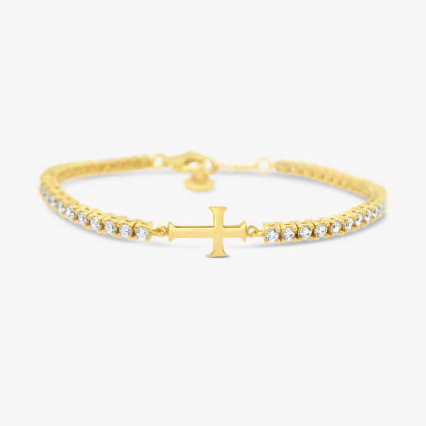Luminous Cross Tennis Bracelet