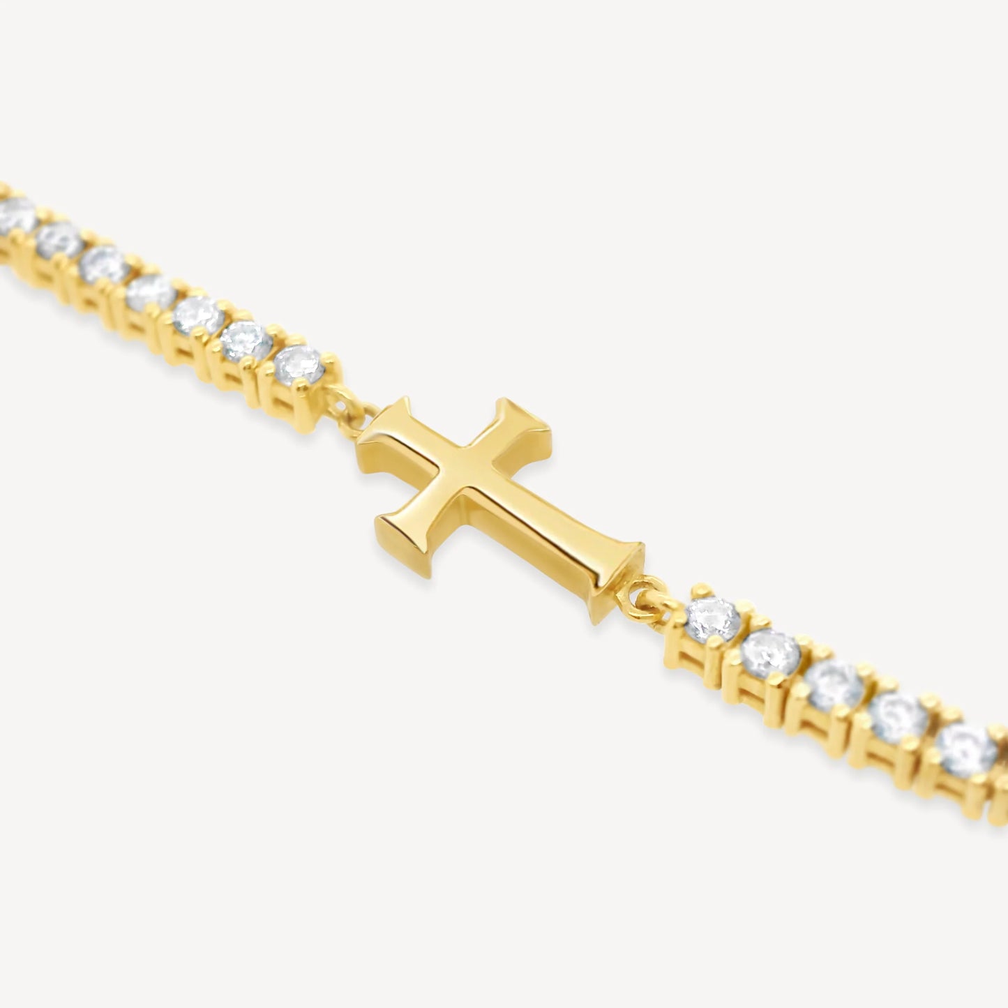 Luminous Cross Tennis Bracelet