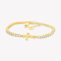 Luminous Cross Tennis Bracelet