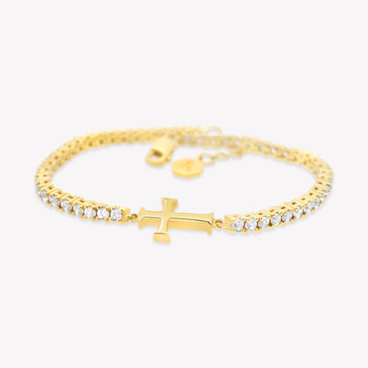 Luminous Cross Tennis Bracelet