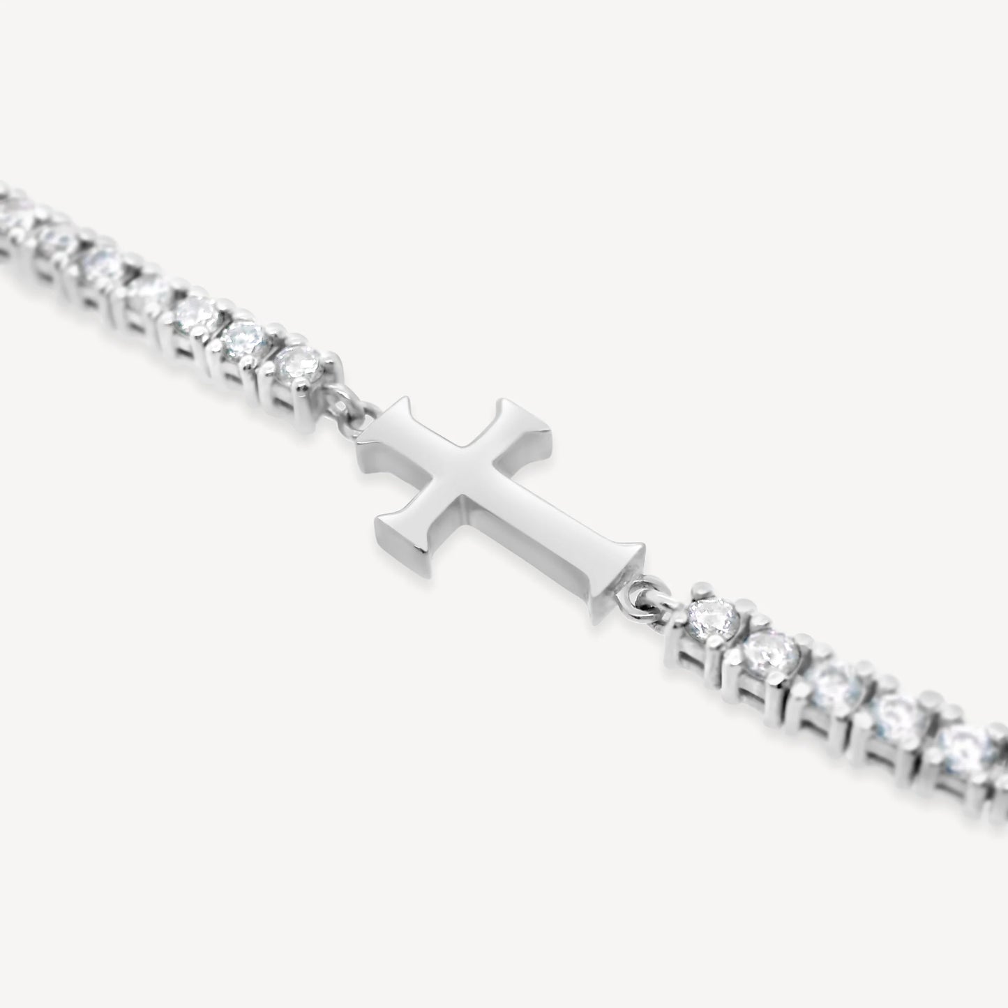 Luminous Cross Tennis Bracelet