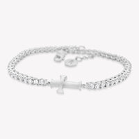 Luminous Cross Tennis Bracelet