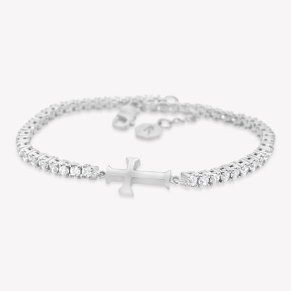 Luminous Cross Tennis Bracelet