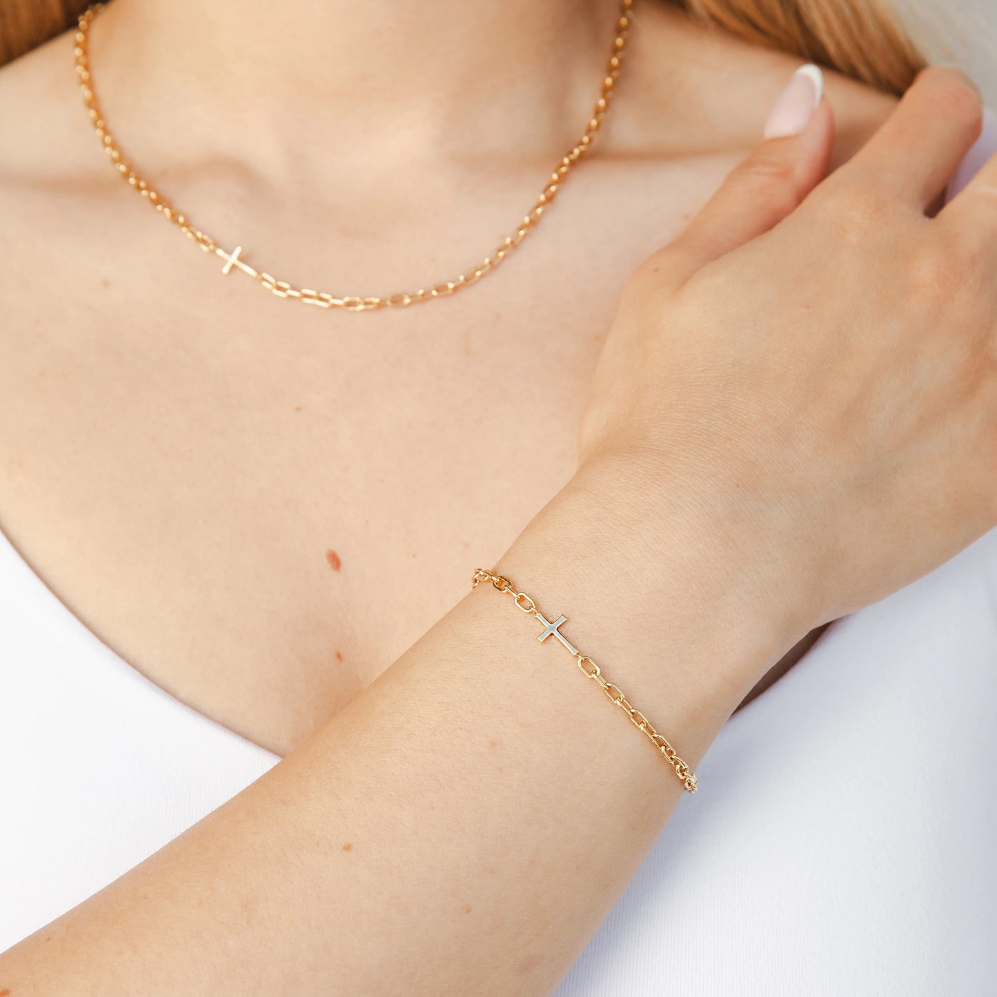 Mini Chain Breaker Cross Bracelet