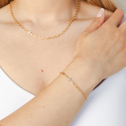 Mini Chain Breaker Cross Bracelet