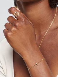 Rizen Jewelry Adoring Star Bracelet, Gold-plated 6.7"