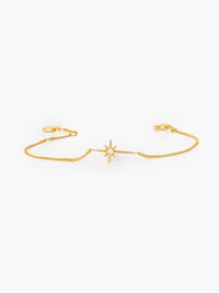 Rizen Jewelry Adoring Star Bracelet, Gold-plated 6.7"