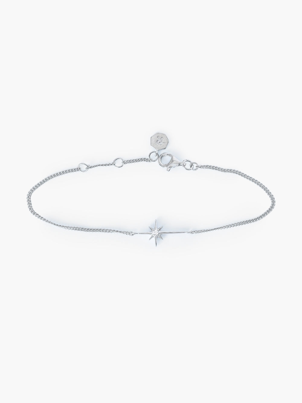 Rizen Jewelry Adoring Star Bracelet, Sterling silver 7.9"