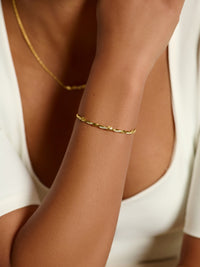 Rizen Jewelry Sacred Vine Bangle Bracelet, Gold-plated