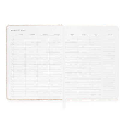 Undated Weekly Planner, Pale Pink