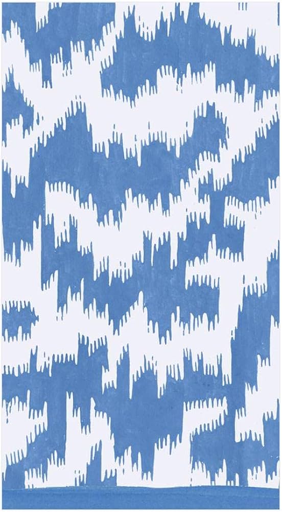 Modern Moire Blue Guest Towel