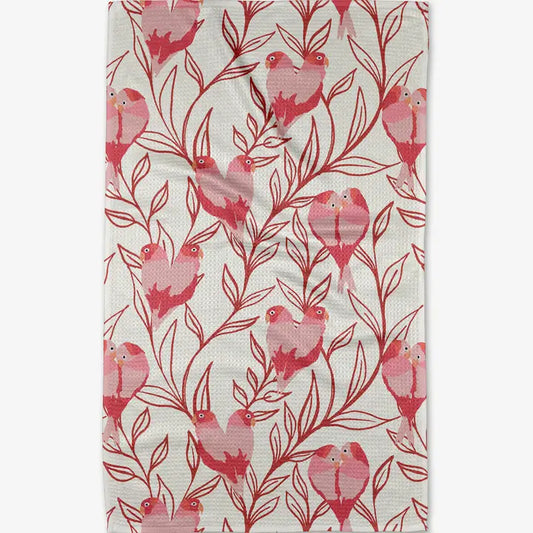 Love Birds Tea Towel