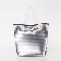 Striped Knotted Rope Tote