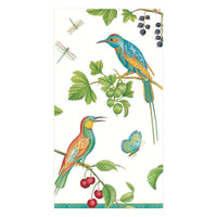 Caspari Jeweled Birds Ivory 2 Napkin, Guest