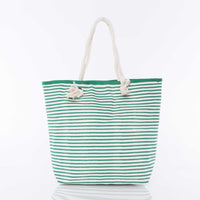 Striped Knotted Rope Tote